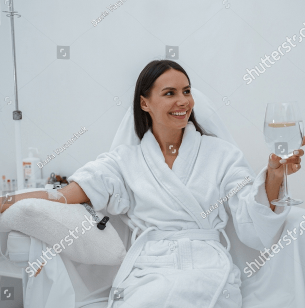 Patient receiving IV hydration therapy at Elon Health Urgent Care in Davenport, FL