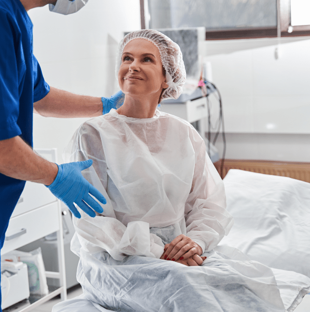 Provider performing a preoperative evaluation at Elon Health Urgent Care in Davenport, FL